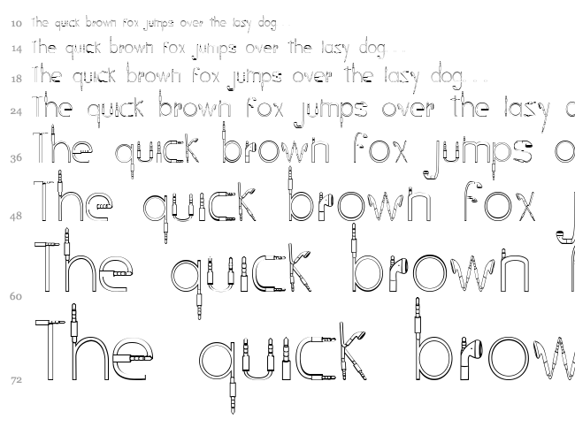 C-Fone font waterfall